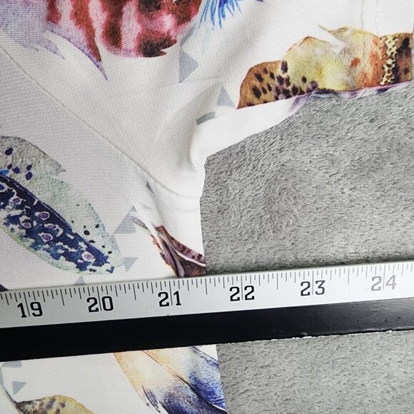 Women's Jostar Feather Print Short Sleeve Top Shirt Short Sleeve Round Neck XL - Picture 9 of 11